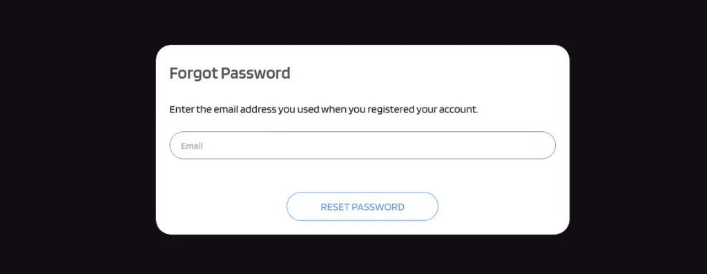 Forgot password link on Trivela Bet login page.