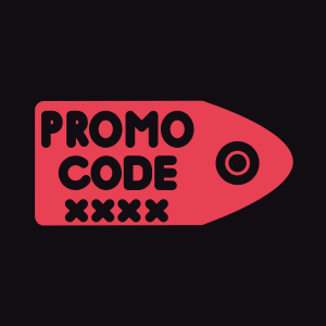 Promo code label with a placeholder for the code.