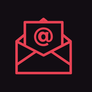 Envelope with an email icon inside.