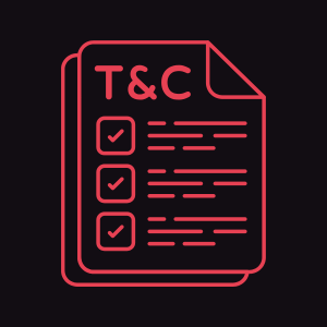 A terms and conditions paper being signed.